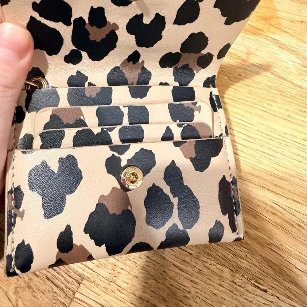 Itzy Ritzy Cheetah Print Card Holder with Gold Clasp